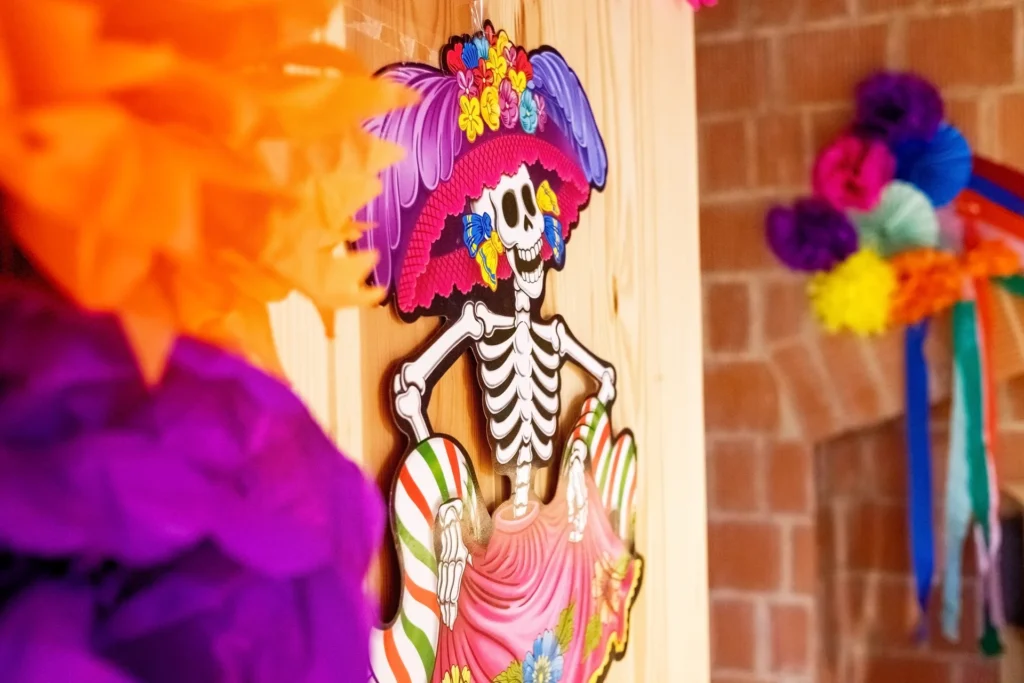 Imagen de una catrina en la celebración del Día de Muertos en México.