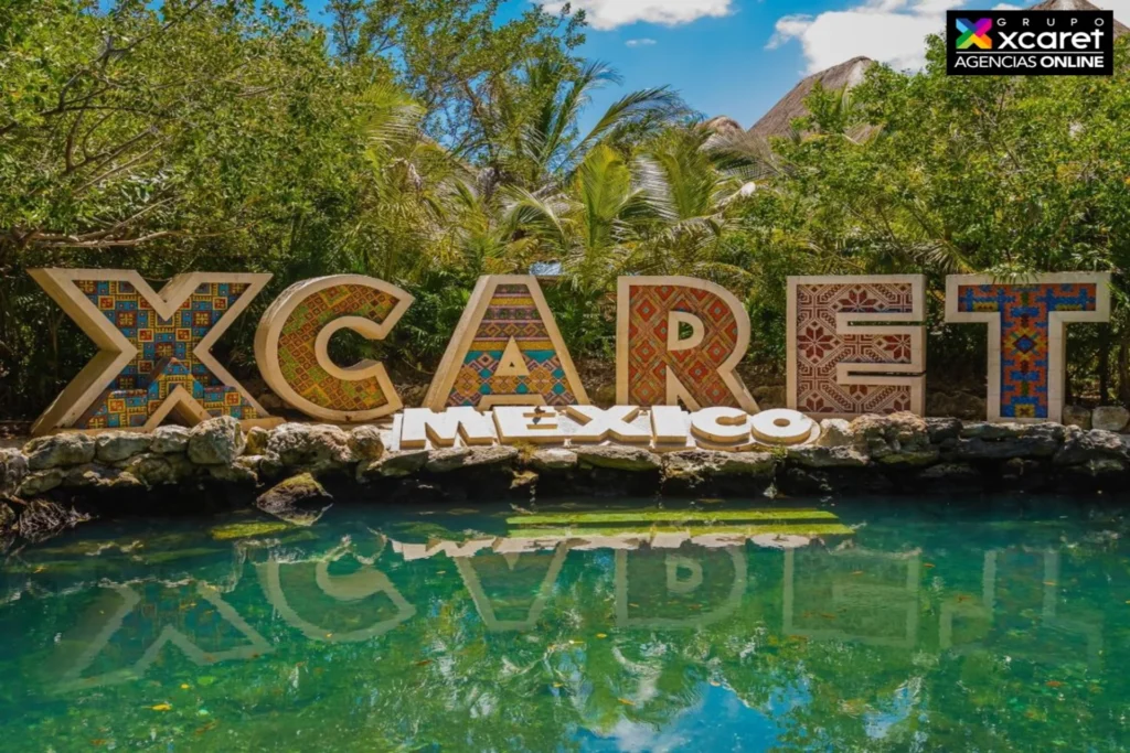 Detalle del Parque Xcaret en la Riviera Maya.