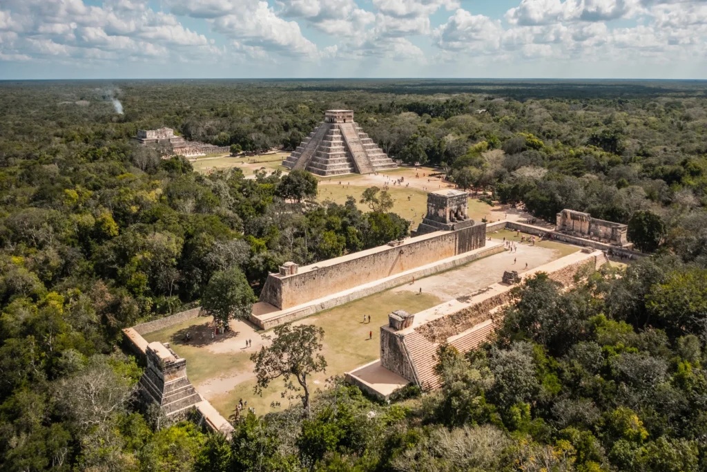 Vista aérea de Chichén Itzá